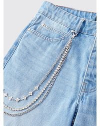 BoohooMAN - Iced Layered Jean Chain - Lyst