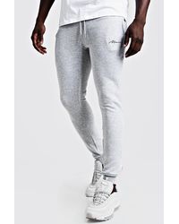boohooman grey cargo joggers