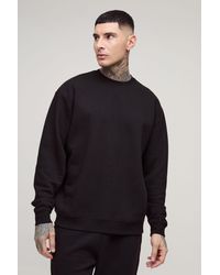 BoohooMAN - Tall Oversized Basic Crew Neck Sweatshirt - Lyst