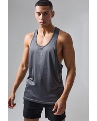BoohooMAN - Active Gym Poly Gym Racer Tank - Lyst
