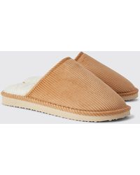 BoohooMAN - Cord Backless Slippers - Lyst