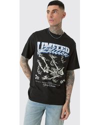 Boohoo - Tall Core Limited Edition Skeleton Printed T-shirt In Black - Lyst