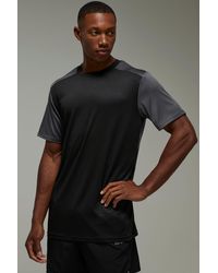 BoohooMAN - Man Active Lightweight Colour Block Regular Fit Gym T-shirt - Lyst