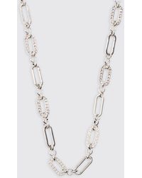 BoohooMAN - Chain Link Necklace In Silver - Lyst