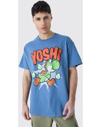 BoohooMAN - Oversized Yoshi Mario License T-shirt - Lyst