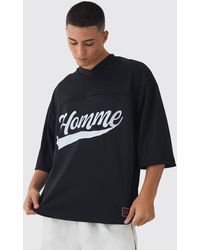 BoohooMAN - Oversized Homme Heavyweight Mesh Hockey Top - Lyst