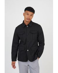 BoohooMAN - Brave Soul Twill Button Through Jacket - Lyst