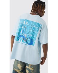 BoohooMAN - Tall Pokemon Articuno Printed T-shirt In Blue - Lyst