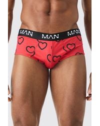BoohooMAN - Man Unterhose mit Valentintags-Herz Print - Lyst