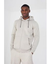 BoohooMAN - Brave Soul Zip Through Hoodie - Lyst