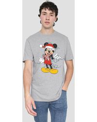 BoohooMAN - Disney Mickey Mouse Xmas Lights T-shirt - Lyst