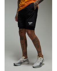 BoohooMAN - Tall Man Active 2-in-1 Trainings Dept Shorts - Lyst