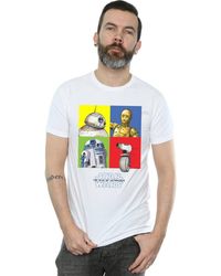BoohooMAN - Star Wars Star Wars The Rise Of Skywalker Droid Squares T-shirt - Lyst