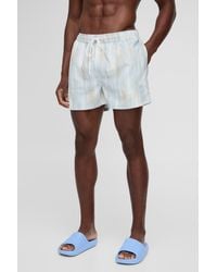 BoohooMAN - Short Length Abstract Print Swim Short - Lyst