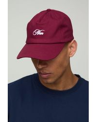 Boohoo - Twill Embroidered Cap - Lyst
