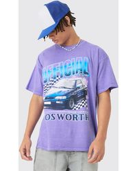 BoohooMAN - Oversized Cosworth Wash License T-shirt - Lyst