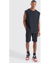 BoohooMAN - Pleated Tank And Short Set - Lyst