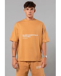 BoohooMAN - Blank Essentials Cotton Short Sleeve T-shirt With Japanese Graphic Print - Lyst