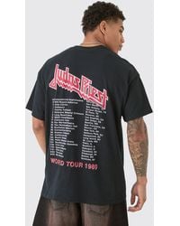 BoohooMAN - Oversized Judas Priest Band Tour License T-shirt - Lyst