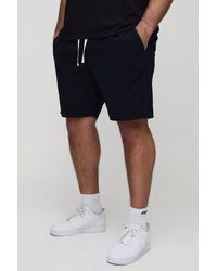 Boohoo - Pantalón Corto Plus Ajustado Con Cintura Elástica - Lyst