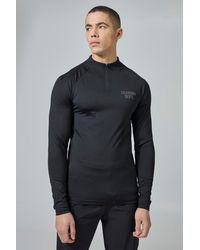 BoohooMAN - Active Training Dept Muscle Fit 1/4 Zip - Lyst