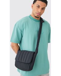 BoohooMAN - Quilted Cross Body Satchel Bag - Lyst