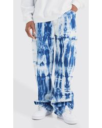 BoohooMAN - Baggy Rigid Bleached Jeans In Light Blue - Lyst