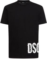 BoohooMAN - Dsquared2 Dsquared2 Cool Fit Large Dsq2 Logo Black T-shirt - Lyst
