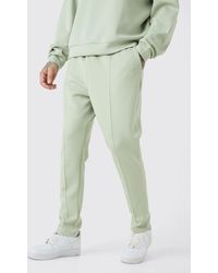 BoohooMAN - Tall Slim Tapered Cropped Scuba Jogger - Lyst