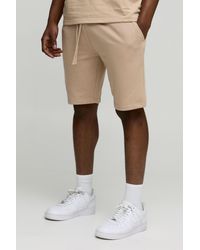 BoohooMAN - Lightweight Basic Slim Fit Mid Length Shorts - Lyst