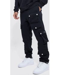 BoohooMAN Tall Multi Pocket Cargo Jogger With Cuff - Blue