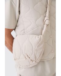 BoohooMAN - Quilted Cross Body Sling Bag - Lyst
