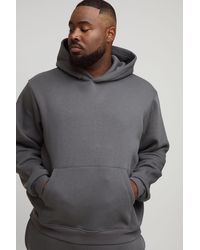 BoohooMAN - Plus Basic Regular Fit Over The Head Hoodie - Lyst