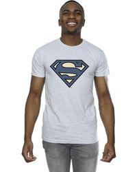 BoohooMAN - Dc Comics Superman Indigo Blue Logo T-shirt - Lyst