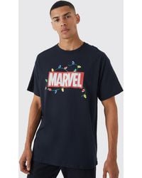 BoohooMAN - Oversized Marvel Christmas License T-shirt - Lyst