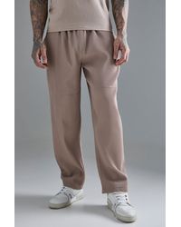 BoohooMAN - Tall Elasticated Waist Skate Cropped Pleated Trouser - Lyst