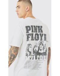 BoohooMAN - Oversized Pink Floyd Band License Back Print T-shirt - Lyst