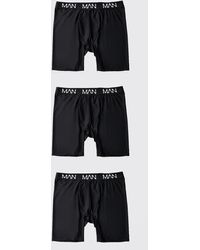 BoohooMAN - Active Performance 7Inch 3 Pack Long Boxer - Lyst