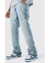 BoohooMAN - Tall Slim Rigid Flare Carpenter Jeans - Lyst