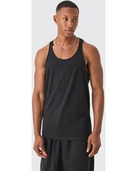 BoohooMAN - Basic Racer Back Vest - Lyst