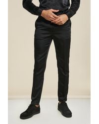 BoohooMAN - Skinny Satin Design Suit Trousers - Lyst
