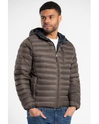 BoohooMAN - Tokyo Laundry Hooded Padded Funnel Neck Jacket - Lyst