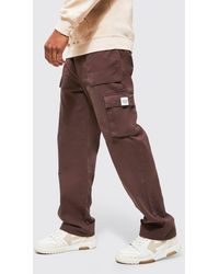 Boohoo - Elastic Waist Relaxed Fit Buckle Cargo Jogger - Lyst
