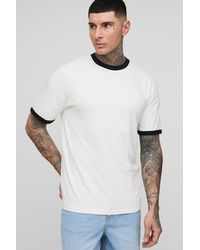 BoohooMAN - Tall Ringer Crew Neck Regular Fit T-Shirt - Lyst