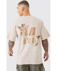 BoohooMAN - Oversized Acid Wash M Cherub Graphic T-shirt - Lyst