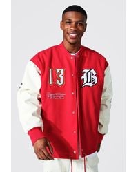 bomber oversize style université américaine