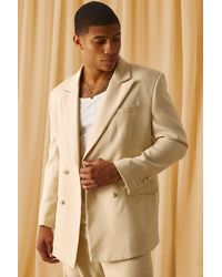 BoohooMAN - Double Breasted Suit Jacket - Lyst