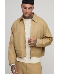 BoohooMAN - Tall Regular Fit Canvas Carpenter Panel Worker Jacket - Lyst