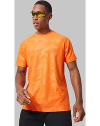 BoohooMAN - Man Active Camouflage Raglan Performance T-Shirt - Lyst