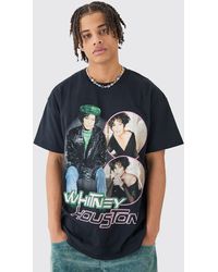 BoohooMAN - Oversized Whitney Houston License T-shirt - Lyst